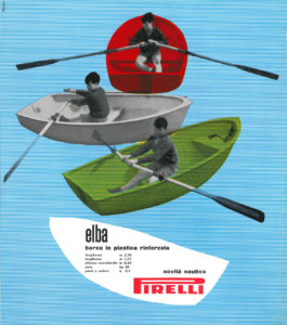 Pubblicità per barche in plastica Pirelli (1961, Licalbe Steiner)
